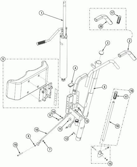 Invacare Shifter Kit - 1140730. Use with 9805P and GHS350 lifts.