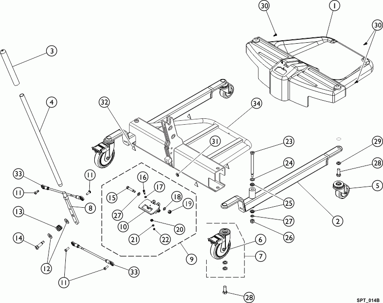 Invacare 3" Front Swivel Caster #1155118.  #5 in Diagram