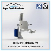 Ranger 2 Pool Lift - No Anchor - 350 lb - White with Gray Seat