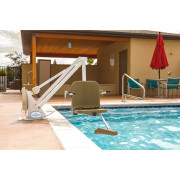 Ranger 2 Pool Lift - No Anchor - 350 lb - White with Tan Seat